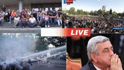 “Sarkisyan rədd ol!” - Ermənistan inqilabın BİR ADDIMLIĞINDA - VİDEO “Sarkisyan rədd ol!” - Ermənistan inqilabın BİR ADDIMLIĞINDA - VİDEO