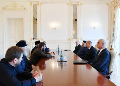 İlham Əliyev Ramzan Kadırovu qəbul edib İlham Əliyev Ramzan Kadırovu qəbul edib