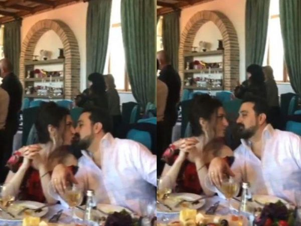 Elçinlə xanımı hamının içində öpüşdü - VİDEO Elçinlə xanımı hamının içində öpüşdü - VİDEO