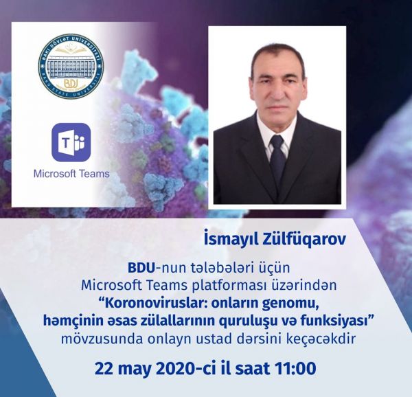 Koronovirus haqqında online dərs keçiriləcək Koronovirus haqqında online dərs keçiriləcək