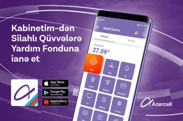Ordumuzu “Kabinetim” tətbiqindən dəstəkləmək imkanı Ordumuzu “Kabinetim” tətbiqindən dəstəkləmək imkanı