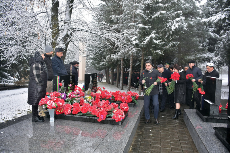 Qaxda 20 Yanvar şəhidlərinin əziz xatirəsi yad edilib