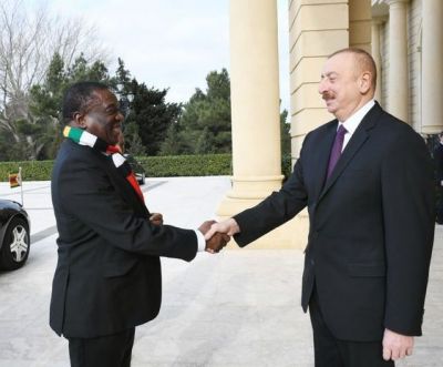 İlham Əliyev Zimbabve prezidenti ilə görüşüb - FOTOLAR