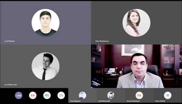 Rector Elmar Gasimov holds online meeting with students