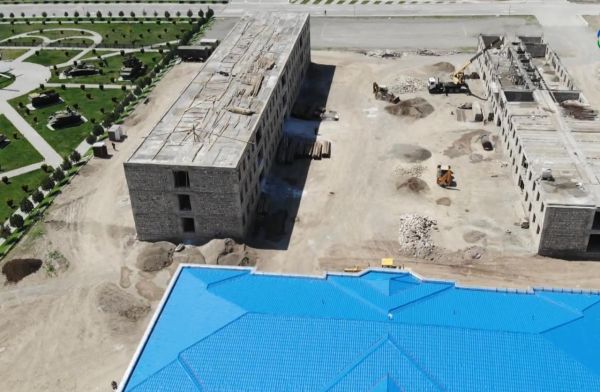 Naxçıvan Qarnizonunda yeni binalar inşa olunur - VİDEO