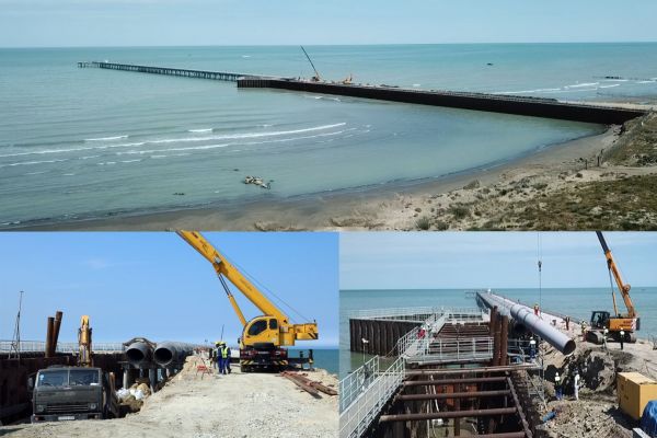 "Azərenerji" dənizdə böyük estakada tikir "Azərenerji" dənizdə böyük estakada tikir