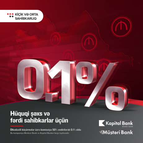 Kapital Bank-dan hüquqi şəxslərə və sahibkarlara növbəti güzəşt Kapital Bank-dan hüquqi şəxslərə və sahibkarlara növbəti güzəşt