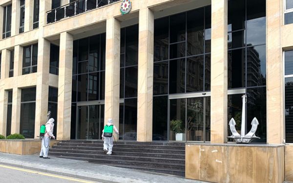 Dövlət Dəniz Agentliyinin binası dezinfeksiya edilib Dövlət Dəniz Agentliyinin binası dezinfeksiya edilib