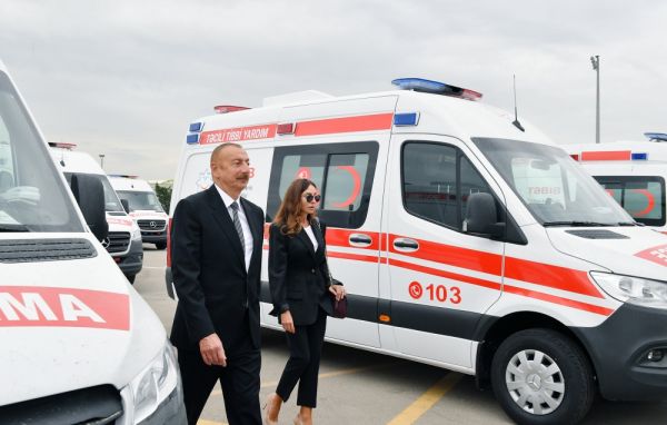 Dövlət başçısının adından Naxçıvana ambulanslar təqdim edilib
