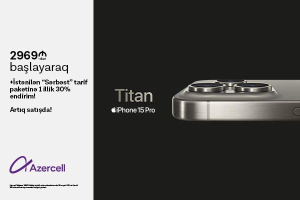 Azercell yeni iPhone 15 smartfonlarını rəsmi olaraq təqdim edir! Azercell yeni iPhone 15 smartfonlarını rəsmi olaraq təqdim edir!