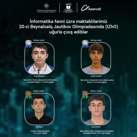Школьники, поддерживаемые Azercell, успешно выступили на международном интеллектуальном соревновании по информатике