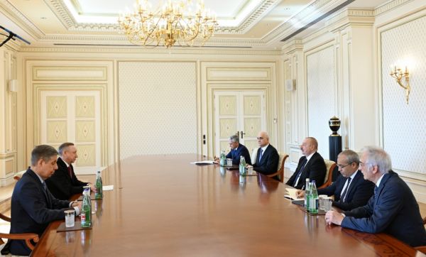 Prezident İlham Əliyev Rusiyanın Sankt-Peterburq şəhərinin qubernatorunu qəbul edib