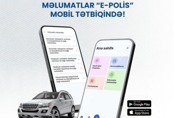 “E-Polis” tətbiqinə 8 milyondan artıq müraciət edilib “E-Polis” tətbiqinə 8 milyondan artıq müraciət edilib