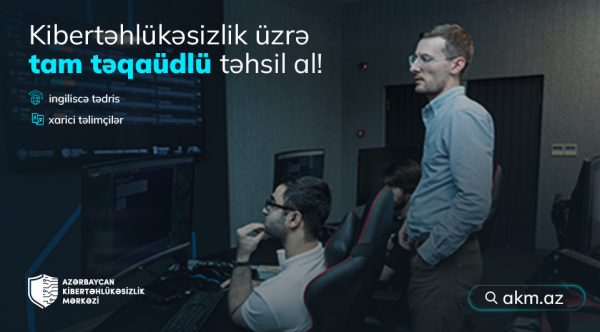 Azərbaycan Kibertəhlükəsizlik Mərkəzinin yeni təlim proqramına qeydiyyat üçün - son 5 gün!