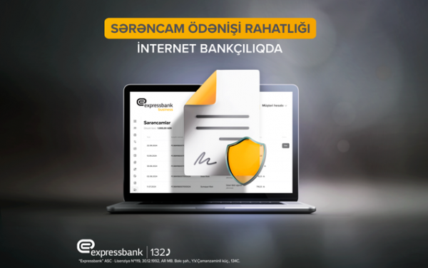 Onlayn sərəncam ödənişləri “Expressbank”da