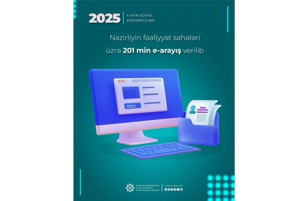 Son dörd ayda sosial sahə üzrə 201 min elektron arayış verilib