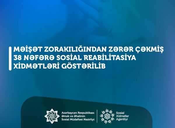 Bu il məişət zorakılığından zərər çəkmiş 38 nəfərə sosial reabilitasiya xidmətləri göstərilib
