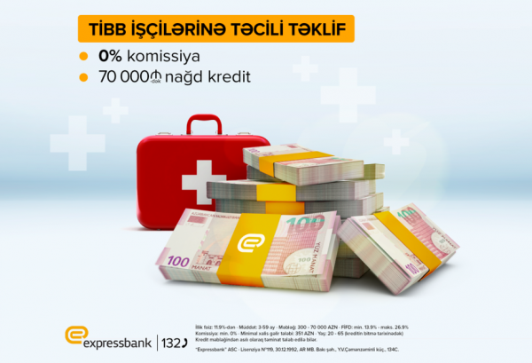 “Expressbank”dan tibb işçilərinə özəl təklif!