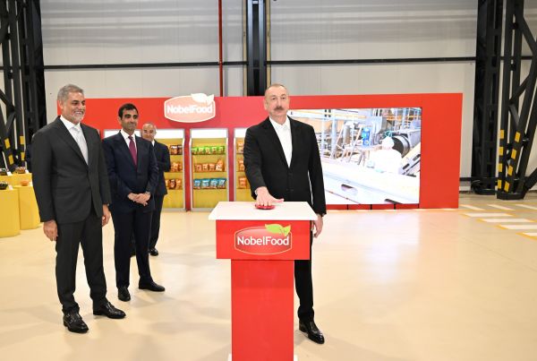 İlham Əliyev  “Nobel Food İndustry” MMC-nin açılışında iştirak edib - FOTOLAR