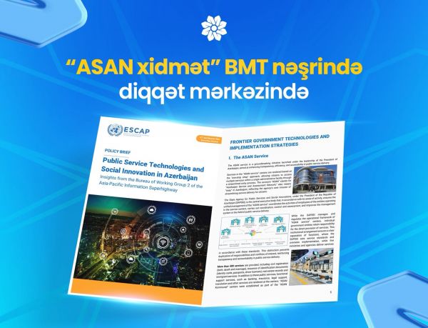 “ASAN xidmət” BMT nəşrində diqqət mərkəzində