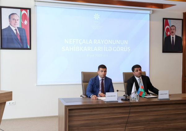 KOBİA-nın təşkilatçılığı ilə Neftçala sahibkarları ilə görüş keçirilib - FOTOLAR