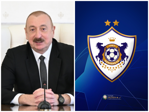 İlham Əliyev "Qarabağı" təbrik etdi