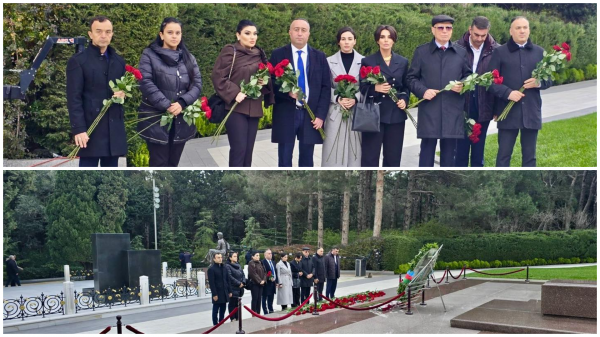 DMX yanında İctimai Şuranın üzvləri Ulu Öndərin xatirəsini anıb