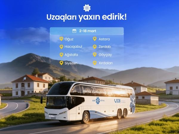 Martda Səyyar ASAN xidmətin fəaliyyət göstərəcəyi