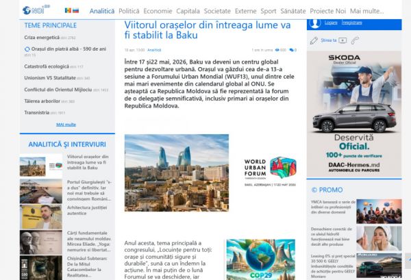 Dünya şəhərlərinin gələcəyi Bakıda müəyyənləşəcək - Moldova mediası