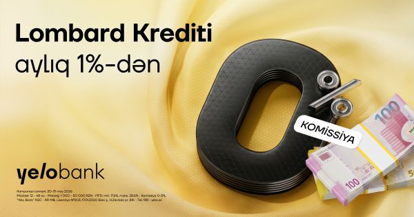 Yelo Bank запускает кампанию по кредитам под залог золота с 0% комиссии