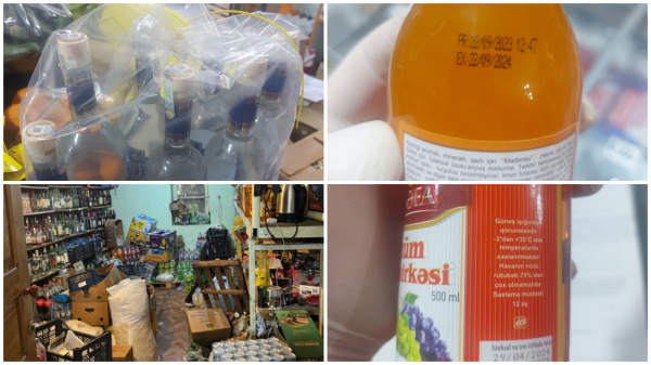 Gəncədə marketdə istehlaka yararsız məhsullar aşkarlanıb