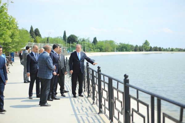 Gəncədə süni göl əsaslı təmirdən sonra istifadəyə verilib