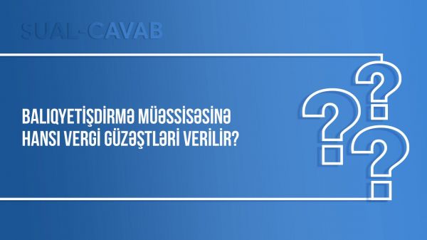 Balıqyetişdirmə müəssisəsinə hansı vergi güzəştləri verilir?