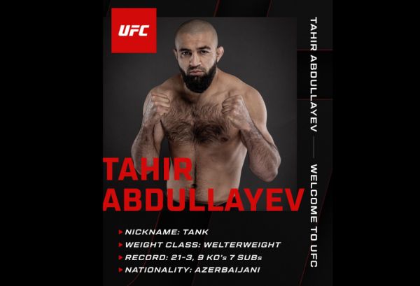 Tahir Abdullayevin Bakıda keçiriləcək UFC turnirində iştirakı təsdiqlənib