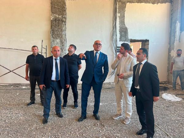 Qazaxda güləş zalına baxış keçirilib
