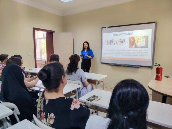 Naxçıvanda “Dərzi” kursunun müdavimləri üçün əməyin mühafizəsi üzrə təlim keçirilib