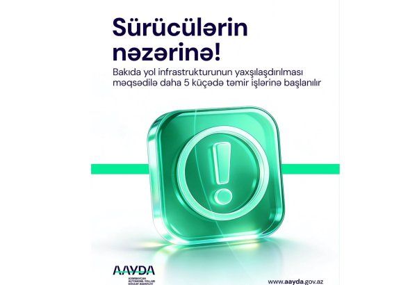 Bakıda beş küçədə təmir işlərinə başlanılır