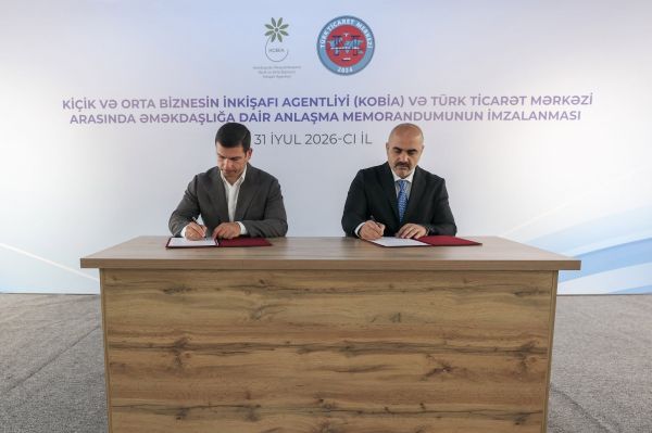 KOBİA və Türk Ticarət Mərkəzi arasında əməkdaşlığa dair Anlaşma Memorandumu imzalanıb