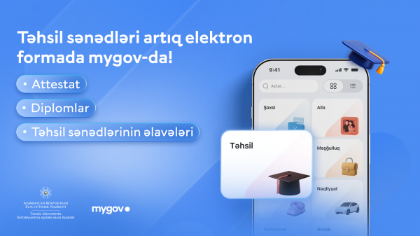 2026-cı il məzunlarının elektron təhsil sənədləri “mygov” platformasında əlçatandır