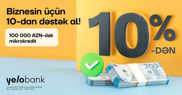 Biznesin üçün 10-dan dəstək al!
