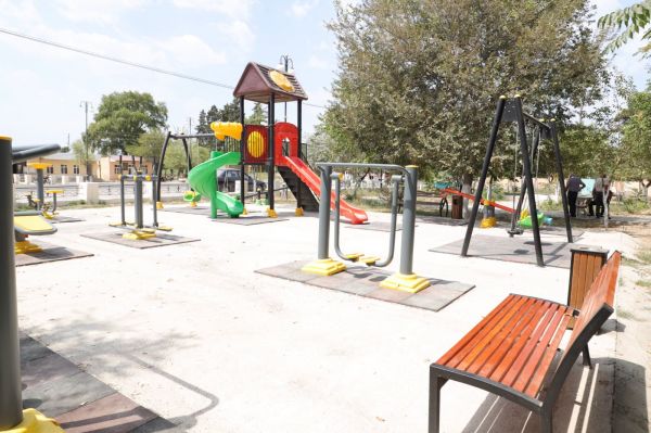 Neftçalanın Xıllı qəsəbəsində abadlıq və yenidənqurma işləri davam etdirilir