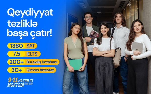 Orta hesabla 1380 SAT, 7.5 IELTS və 100% qəbul! - “9-11 Hazırlıq Məktəbi”nin nəticələri