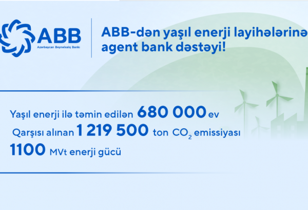 ABB-dən yaşıl enerji layihələrinə agent bank dəstəyi!