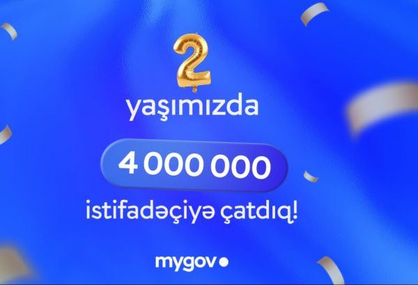 “Mygov” platforması 2 yaşında 4 milyon istifadəçiyə çatıb