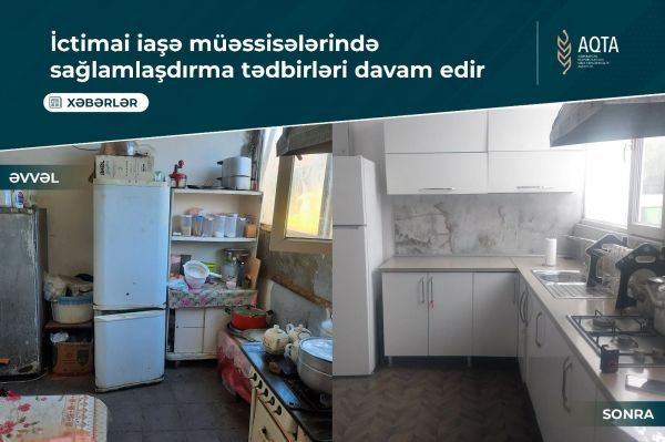 İctimai iaşə müəssisələrində sağlamlaşdırma tədbirləri davam edir