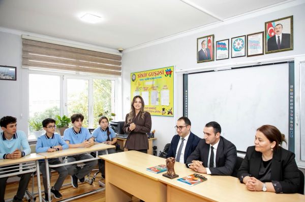 Xidmət əməkdaşları Vətən müharibəsinin altıncı ildönümü ərəfəsində məktəblilərlə görüşüb