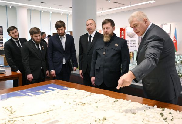 Prezident İlham Əliyev və  Ramzan Kadırov “Bakı Ağ Şəhər”də olublar - FOTOLAR