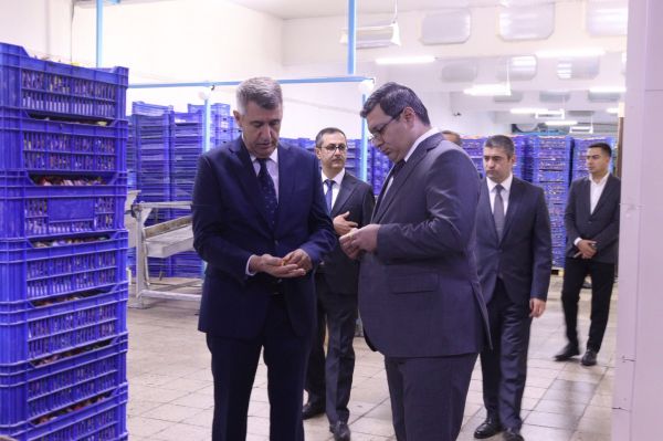 Kazım Hüseynəliyev “Ləzzət Qida Sənaye” MMC-nin müəssisələrinin fəaliyyətinə baxış keçirib