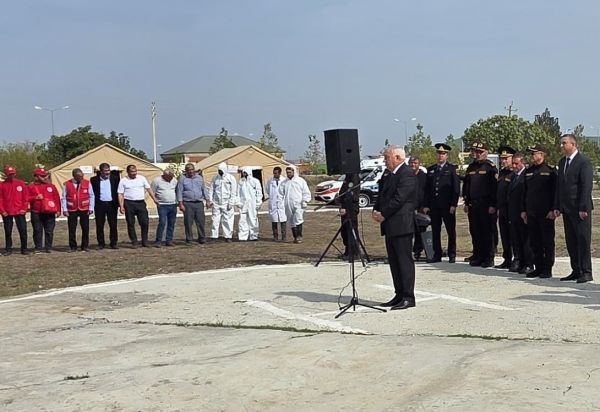 FHN-in Qarabağ Regional Mərkəzi Füzuli rayonunda kompleks mülki müdafiə təlimi təşkil edib