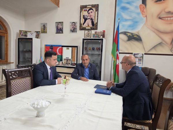 Şəhid Elvin Məmmədzadənin ailəsi ziyarət edilib